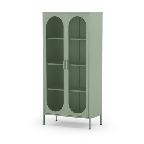 Vaisselier 2 Portes En Métal H170cm