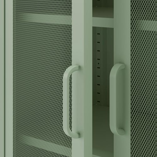 Vaisselier 2 Portes En Métal H170cm