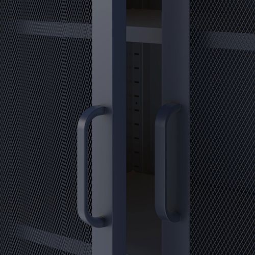 Vaisselier 2 Portes En Métal H170cm