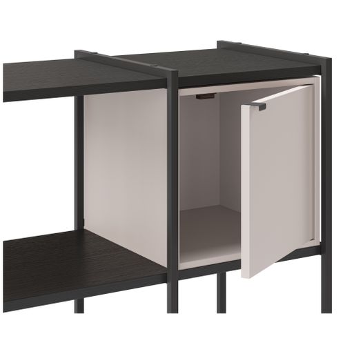 Bibliothèque avec cubes ALICE amovibles noir et beige