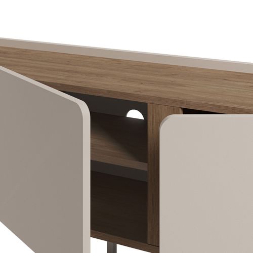 Meuble TV 3 Portes En Bois Et Métal L140cm