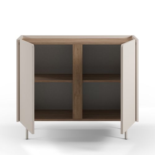 Buffet 2 Portes En Bois Et Métal L100cm