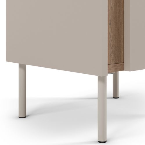 Table De Chevet 1 Porte En Bois Et Métal