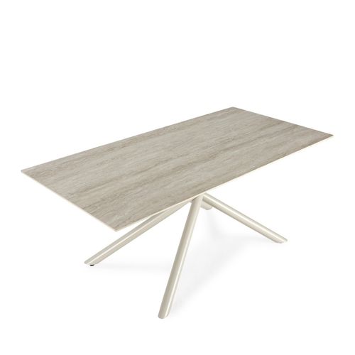 Table à Manger 8 Places En Céramique Et Métal