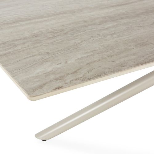 Table à Manger 8 Places En Céramique Et Métal