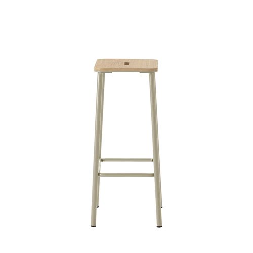 Lot De 2 Tabourets De Bar En Bois Et Métal H65cm