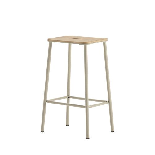 Lot De 2 Tabourets De Bar En Bois Et Métal H65cm