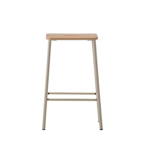 Lot De 2 Tabourets De Bar En Bois Et Métal H65cm