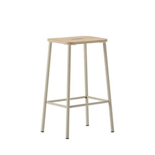 Lot De 2 Tabourets De Bar En Bois Et Métal H65cm