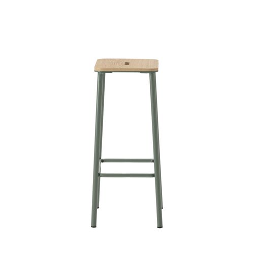 Lot De 2 Tabourets De Bar En Bois Et Métal H65cm