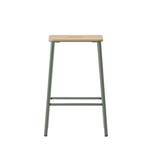 Lot De 2 Tabourets De Bar En Bois Et Métal H65cm