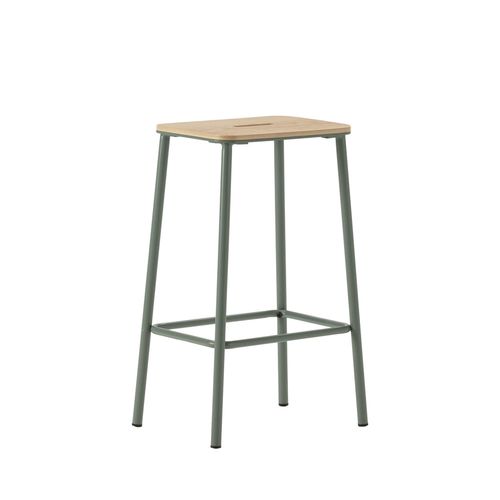 Lot De 2 Tabourets De Bar En Bois Et Métal H65cm