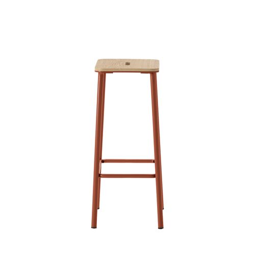Lot De 2 Tabourets De Bar En Bois Et Métal H65cm