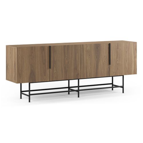 Buffet 200cm 4P ELDIA imitation chêne
