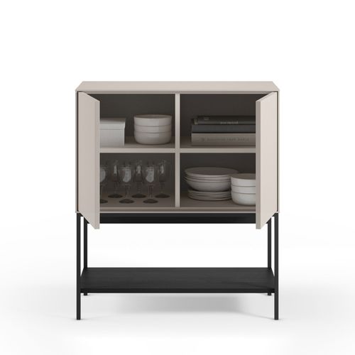 Buffet 2 Portes En Bois Et Métal H90cm