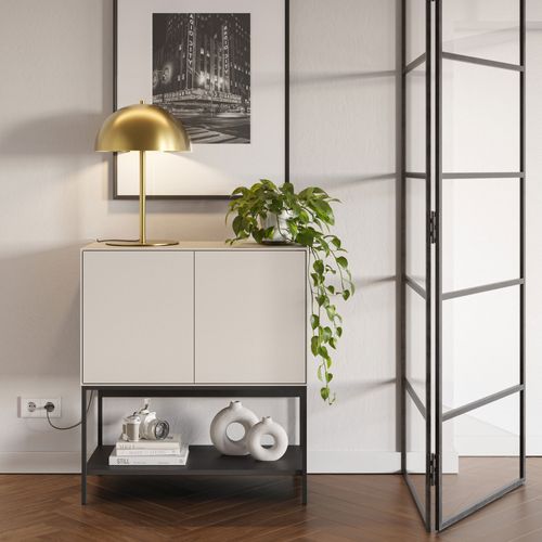 Buffet 2 Portes En Bois Et Métal H90cm