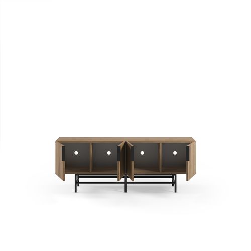 Meuble TV 150cm ELDIA imitation chêne