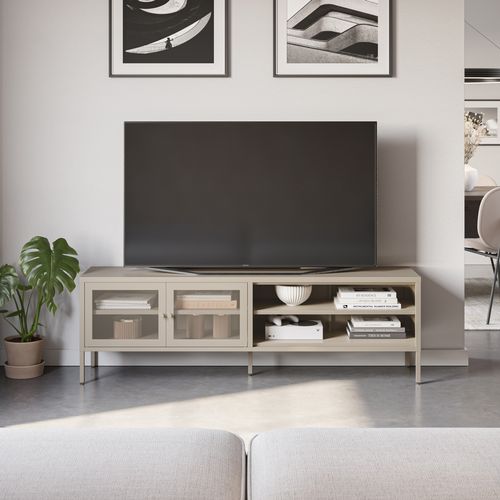 Meuble TV métal 160cm FAYNA beige