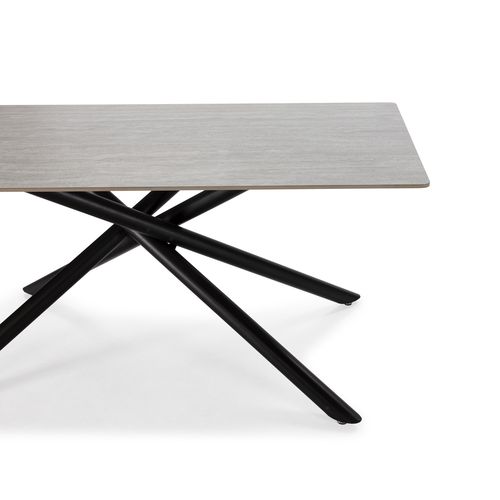 Table à manger SAKI L.160 cm effet travertin