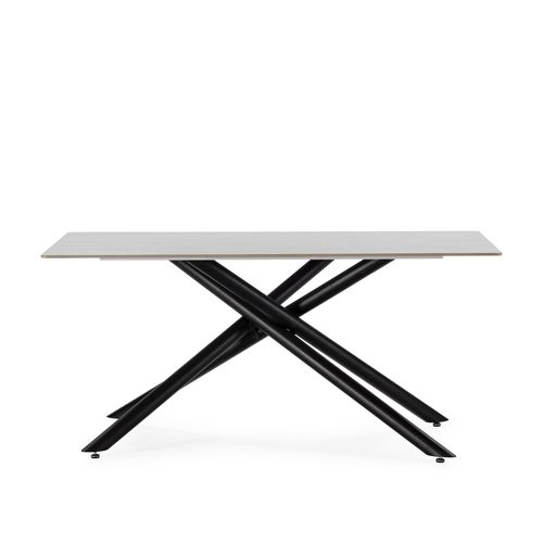 Table à manger SAKI L.160 cm effet travertin