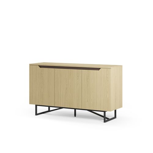 Buffet 3 portes 140 cm JILL imitation chêne