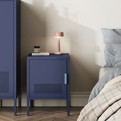 Table De Chevet 1 Porte En Métal L40cm