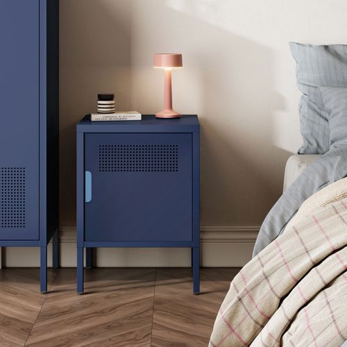 Table De Chevet 1 Porte En Métal L40cm