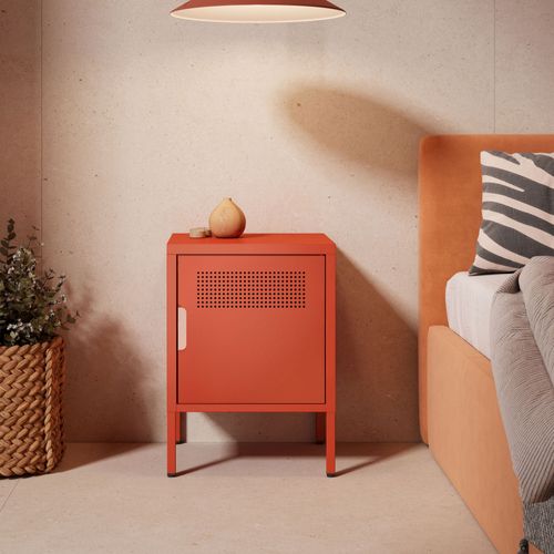 Table De Chevet 1 Porte En Métal L40cm