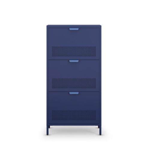 Meuble à Chaussures 3 Portes En Métal H120cm