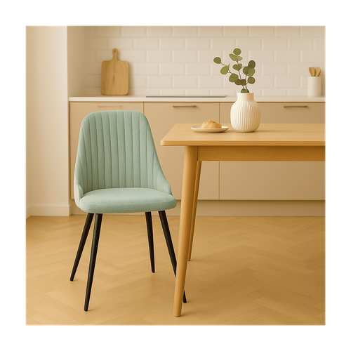 Lot De 2 Chaises Pivotantes En Tissu Avec Pieds En Métal Noir L50 Cm