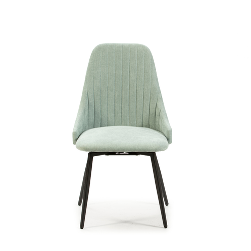 Lot De 2 Chaises Pivotantes En Tissu Avec Pieds En Métal Noir L50 Cm