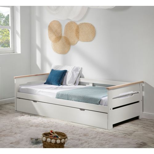 Lit gigogne 2x90x190 cm ELISA - blanc