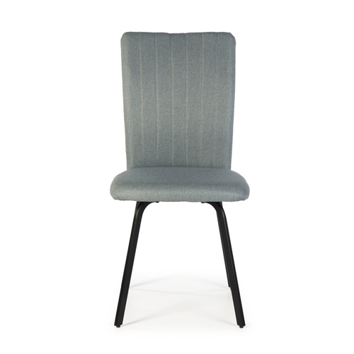 Lot De 4 Chaises En Tissu Avec Pieds En Métal Noir L47,5 Cm