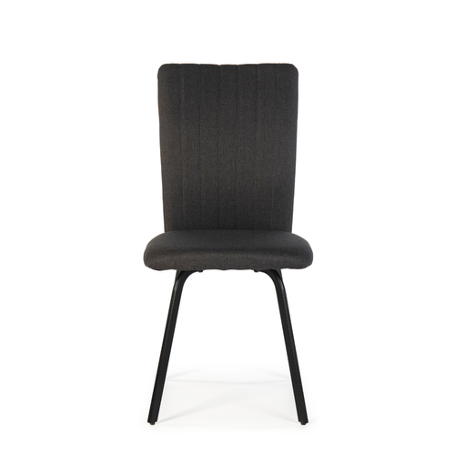 Lot De 4 Chaises En Tissu Avec Pieds En Métal Noir L47,5 Cm