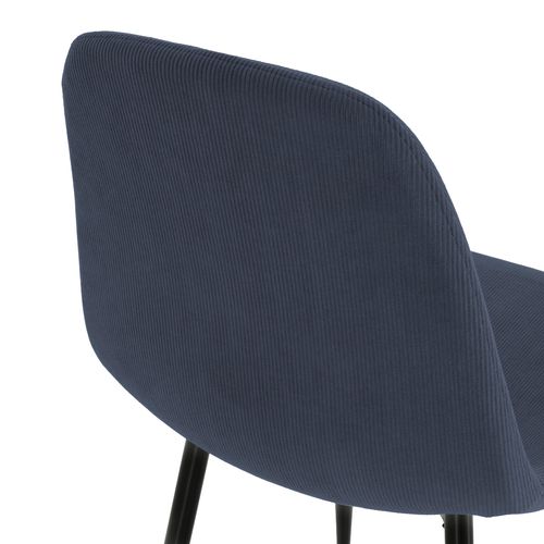 Ensemble table + 4 chaises MINKA bleu et gris