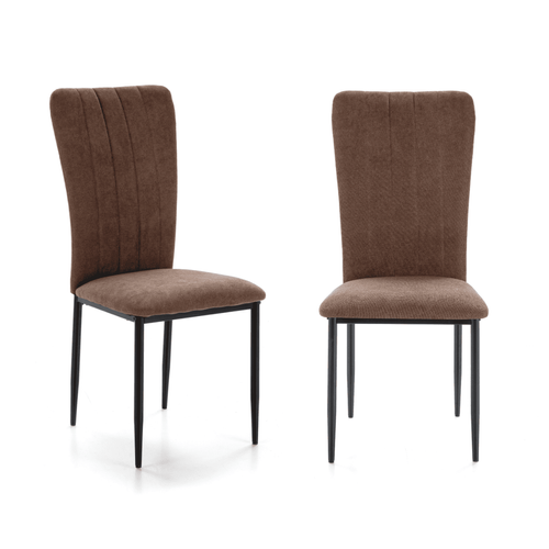 Lot De 4 Chaises En Tissu Avec Pieds En Métal L43 Cm