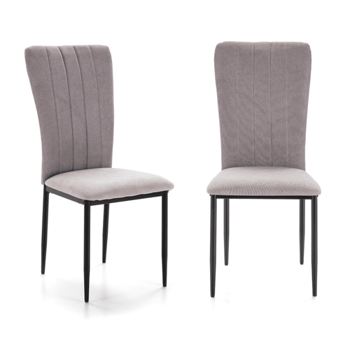 Lot De 4 Chaises En Tissu Avec Pieds En Métal L43 Cm