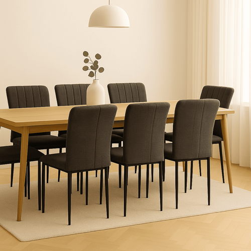 Lot De 4 Chaises En Tissu Avec Pieds En Métal L43 Cm