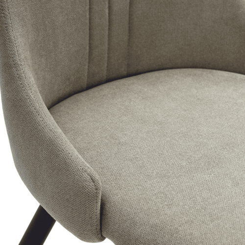 Lot De 4 Chaises En Tissu Avec Pieds En Métal Noir L50 Cm