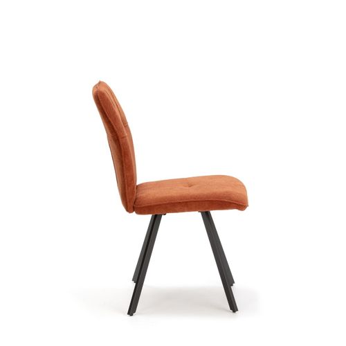 Lot De 4 Chaises En Tissu Et Pieds En Métal L47 Cm