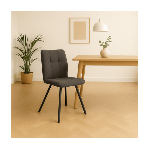 Lot De 4 Chaises En Tissu Et Pieds En Métal L47 Cm