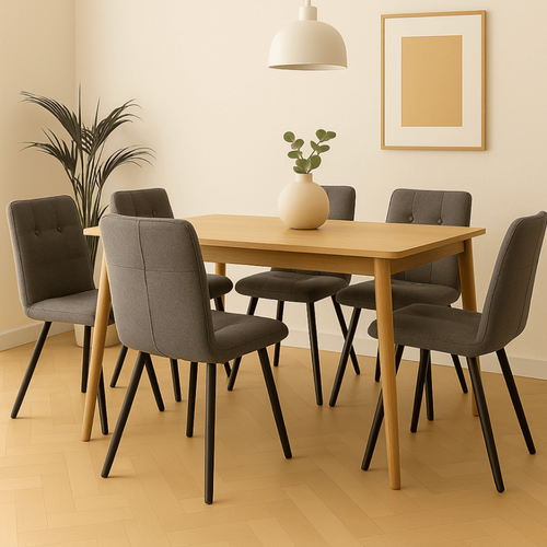 Lot De 4 Chaises En Tissu Et Pieds En Métal L47 Cm