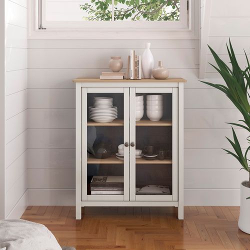 Vitrine 2 Portes Avec 2 Étagères - L90 Cm