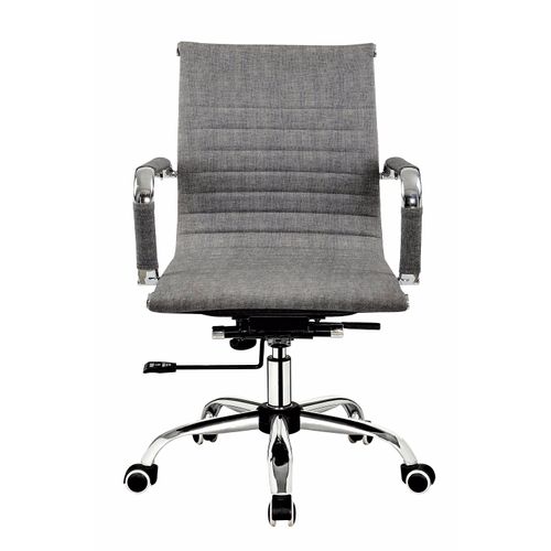 Chaise De Bureau En Simili-cuir Couleur Cendre, Modèle Executive