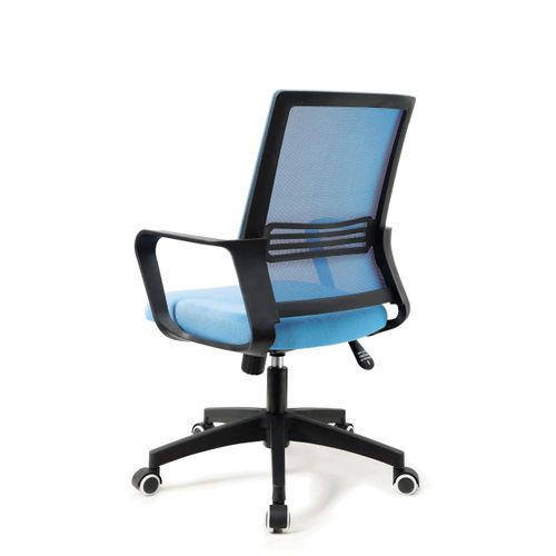 Fauteuil De Bureau à Roulettes En Couleur Bleu Et Noir, Modèle Sophie