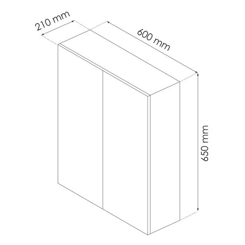 Miroir Salle De Bain Armoirette Simple - 60x65cm - Blanc
