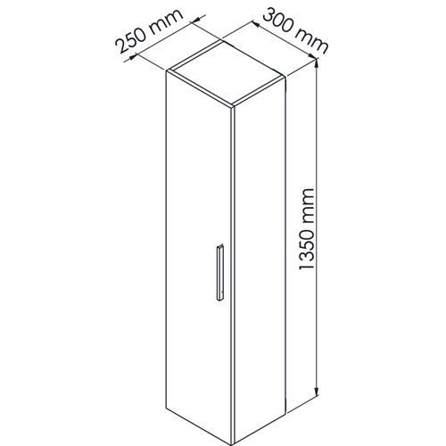 Colonne De Rangement à Suspendre Pallas - 30cm - Gris - Mélaminé - Livré En Kit