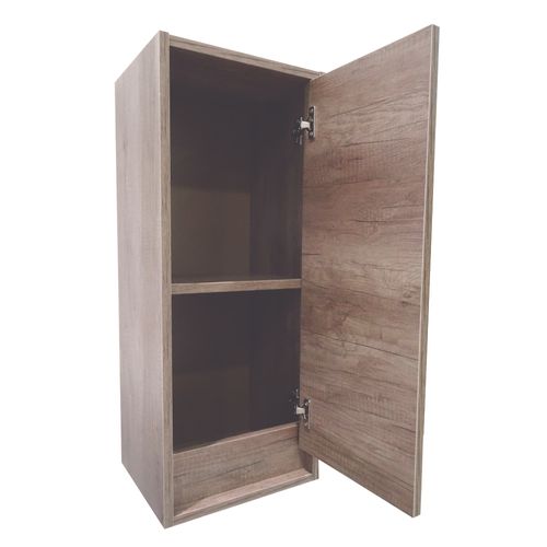 Colonne De Salle De Bain à Suspendre Cotton - L30cm - Bois Brun - Mélaminé - Livré En Kit