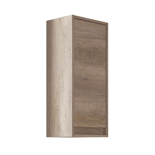 Colonne De Salle De Bain à Suspendre Cotton - L30cm - Bois Brun - Mélaminé - Livré En Kit