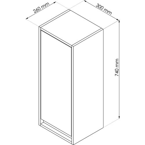 Colonne De Salle De Bain à Suspendre Cotton - L30cm - Bois Brun - Mélaminé - Livré En Kit
